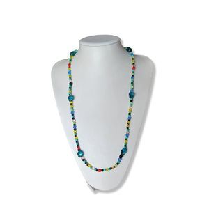 Vintage Marquise(tm) with tag, multi-color bead strand 30"